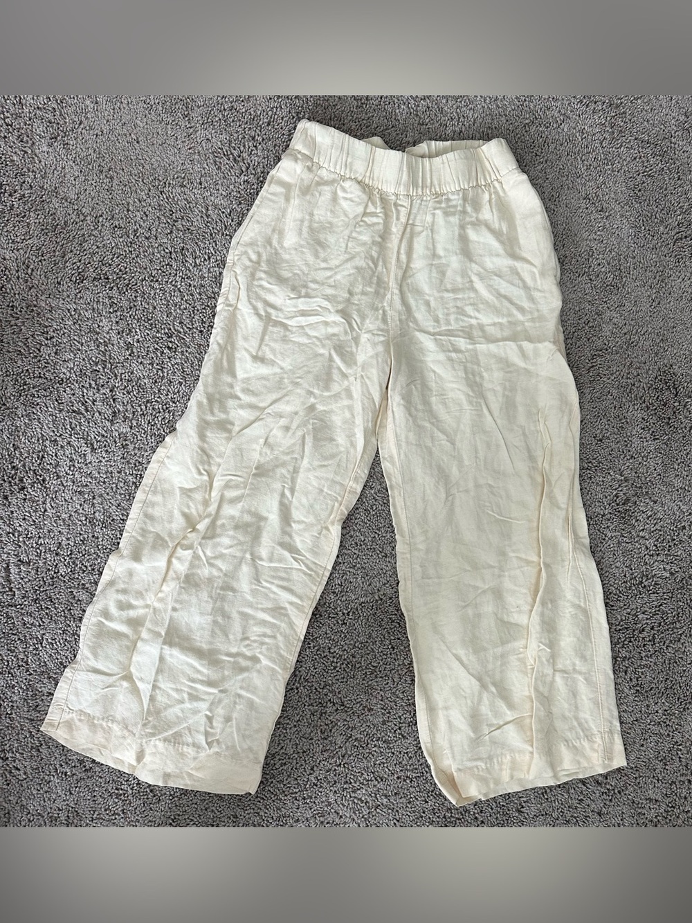 H&M Linen Blend Wide Leg Pants Size XS CoastalGrandmother ResortWear ComfyChic